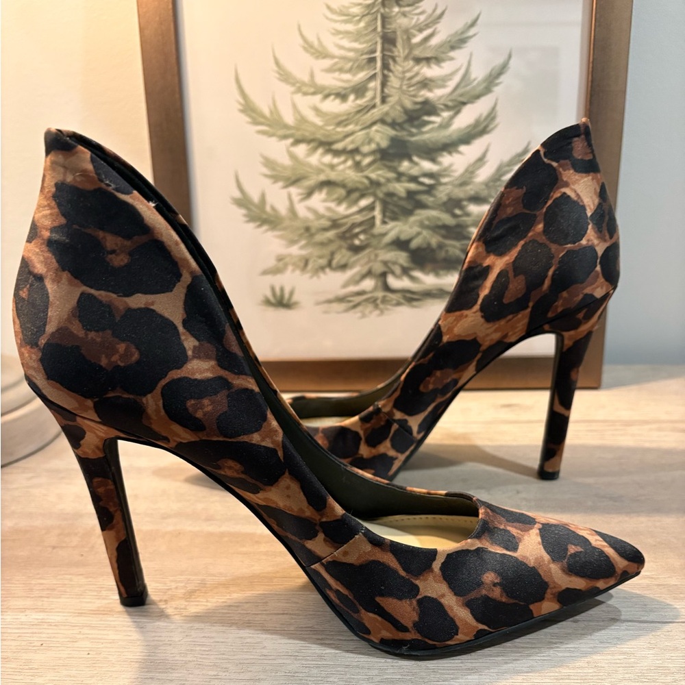 Jessica Simpson Brown Leopard Heels-like new